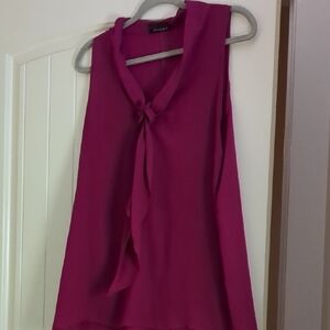 Magenta Sleeveless Blouse